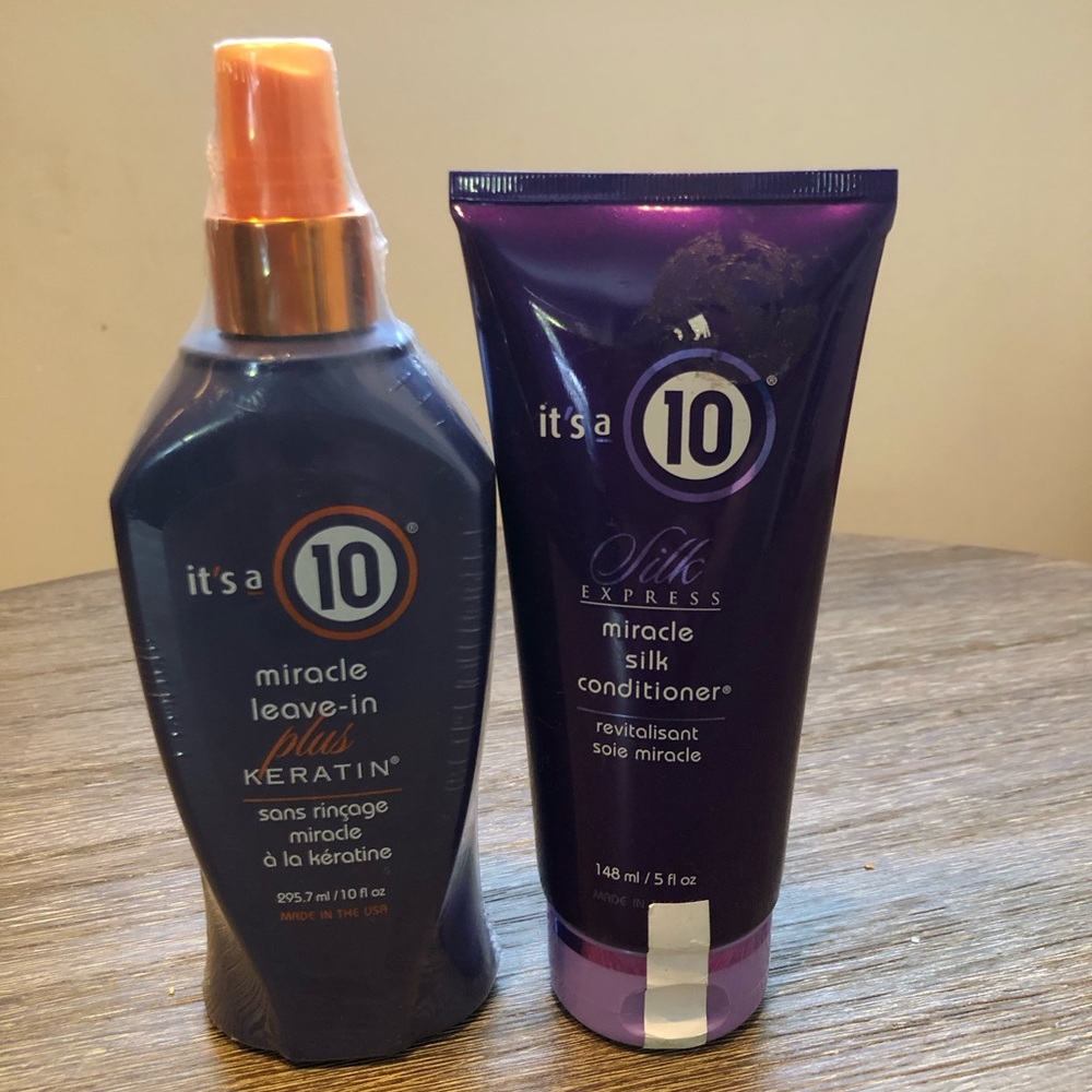Bundle - new It’s a 10! Leave-in plus Keratin and Miracle Silk Conditioner